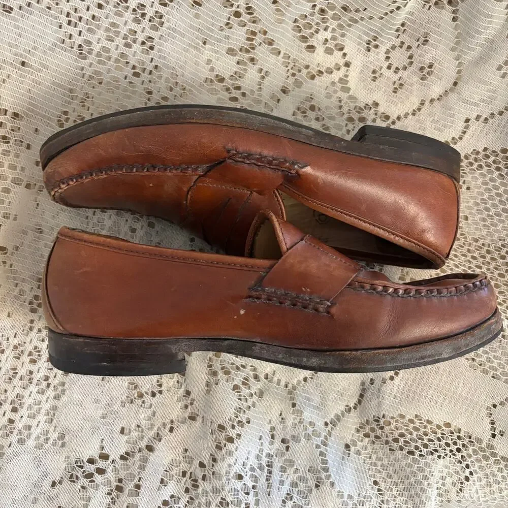 Allen Edmonds Men's US 8 Tan leather Penny Loafers Shoes